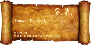 Humor Margit névjegykártya